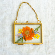 Load image into Gallery viewer, Sulfur cosmo bloom small rectangle hanging
