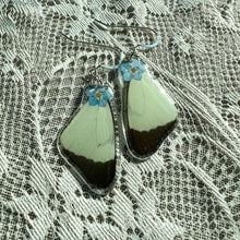 Load image into Gallery viewer, Forget-me-not pale yellow wing earring
