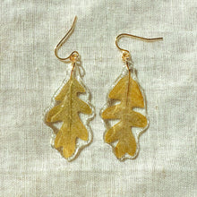 Load image into Gallery viewer, Small oak leaf earrings
