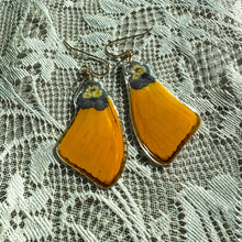 Load image into Gallery viewer, Pansy orange wing earring
