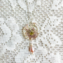 Load image into Gallery viewer, Queen Anne’s Lace pearl drop necklace
