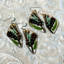 Load image into Gallery viewer, Fern swallowtail wing earrings
