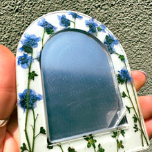 Load image into Gallery viewer, White forget-me-not pocket mirror
