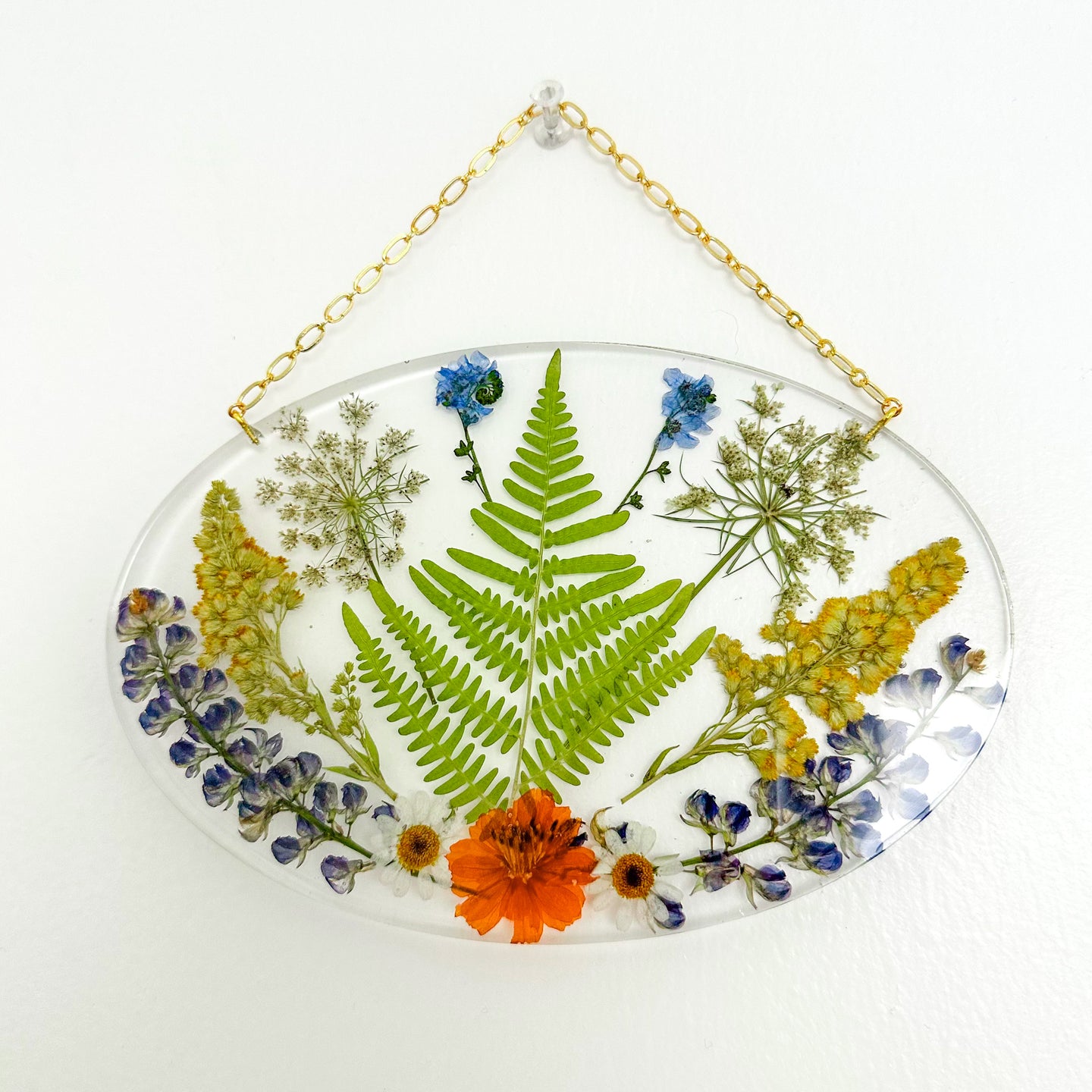 Large oval wildflower wall hanging