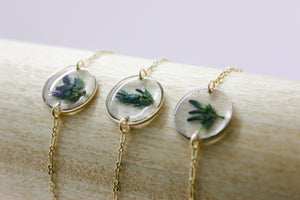 Lavender chain bracelet