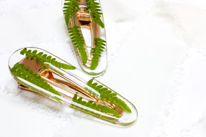 Lady fern hair clip