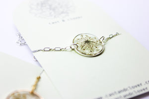 Queen Anne’s Lace chain bracelet