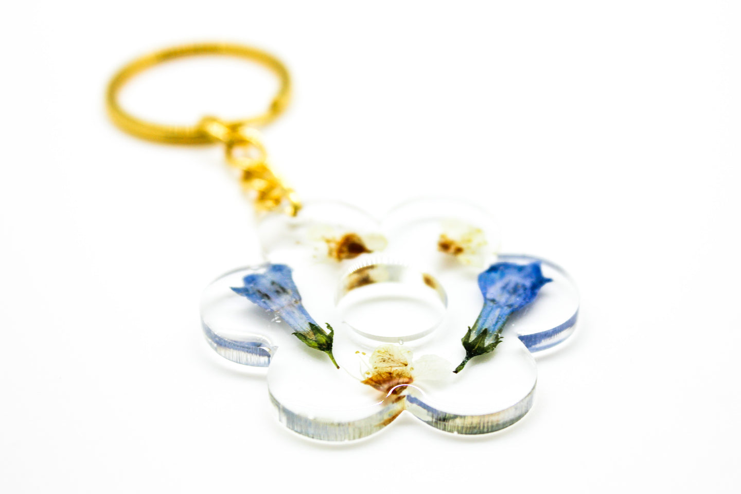 Bluebell flower keychain