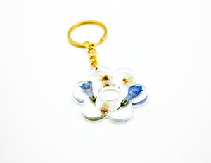 Bluebell flower keychain